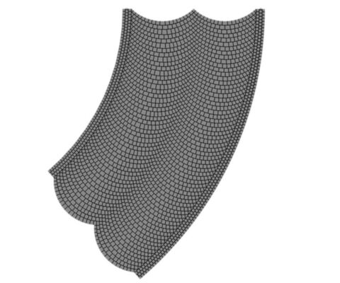 Pavaj piatra cubica (curba 45 grade)