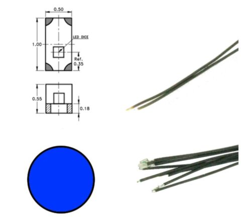 Led cu fire conexiune, albastru
