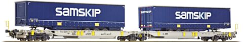 Set 2 vagoane transport containere/autotren, AAE