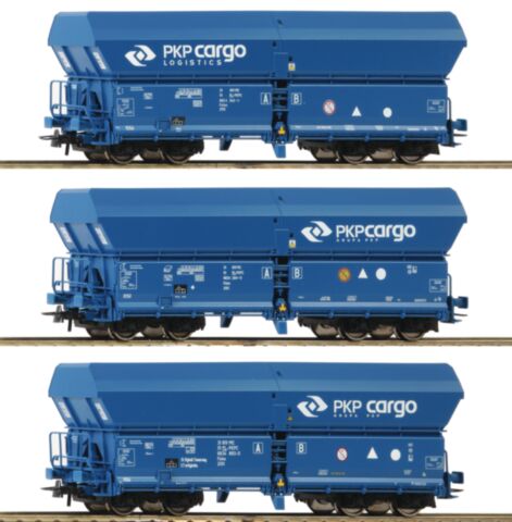 Set 3 vagoane cu autodescarcare, PKP Cargo