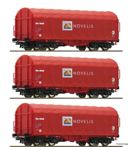 Set 3 vagoane cu prelata, "Novelis"