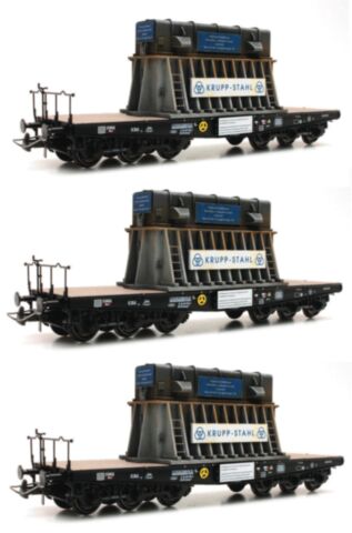 Set 3 vagoane transport greu, cu incarcatura, DB