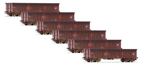 Set 6 vagoane gondola, OBB
