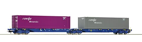 Vagon articulat transport containere, Renfe