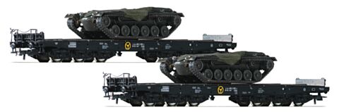 Set 2 vagoane transport greu, cu tanc, DB