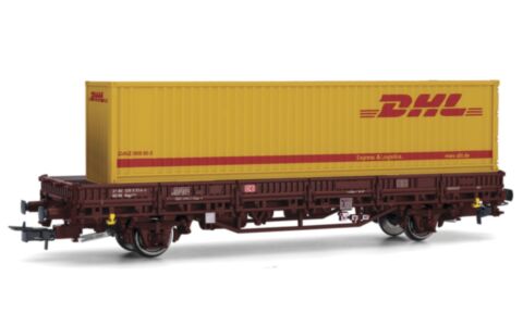 Vagon platforma cu container DHL, DB